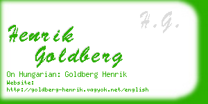 henrik goldberg business card